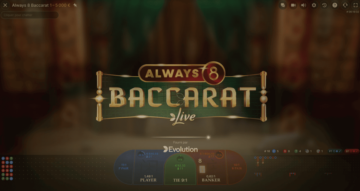 Baccarat Always 8